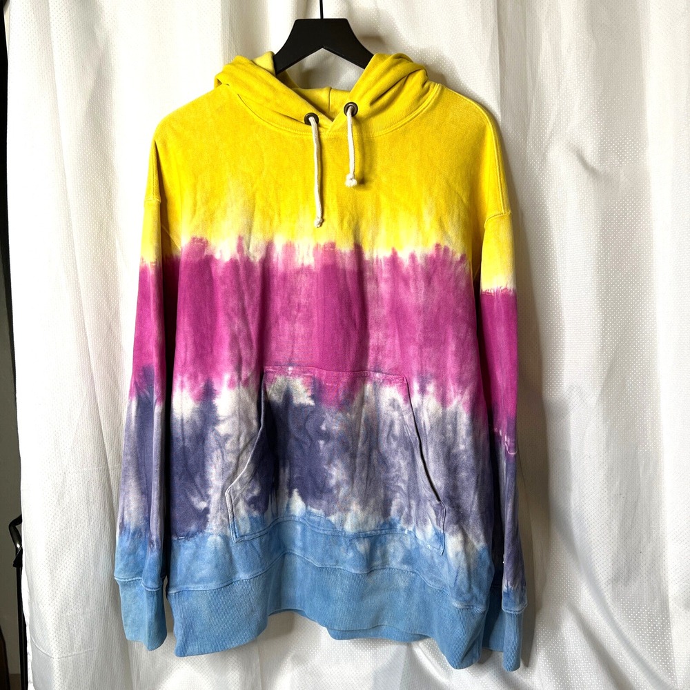 Vtg Champion Products Reverse Weave Warm Ups Tie Dye Hoodie Jacket Pullover XS